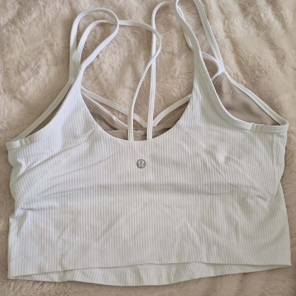 Lululemon White Strappy Sports Bra